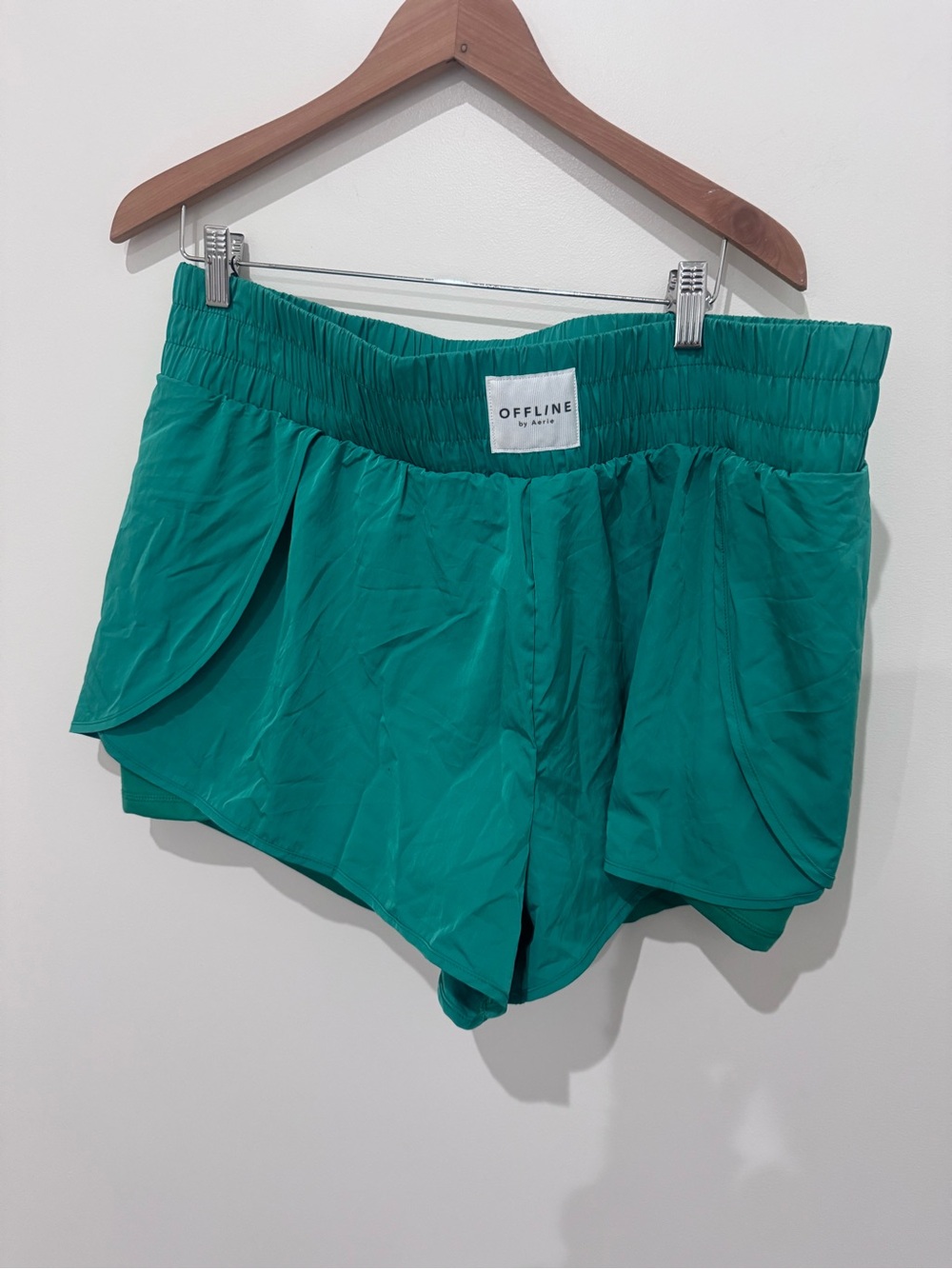 aerie Teal Layered Athletic Shorts